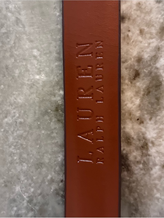 Like new Ralph Lauren Leather waist Belt with Silver-Tone Buckle -XL adjustable